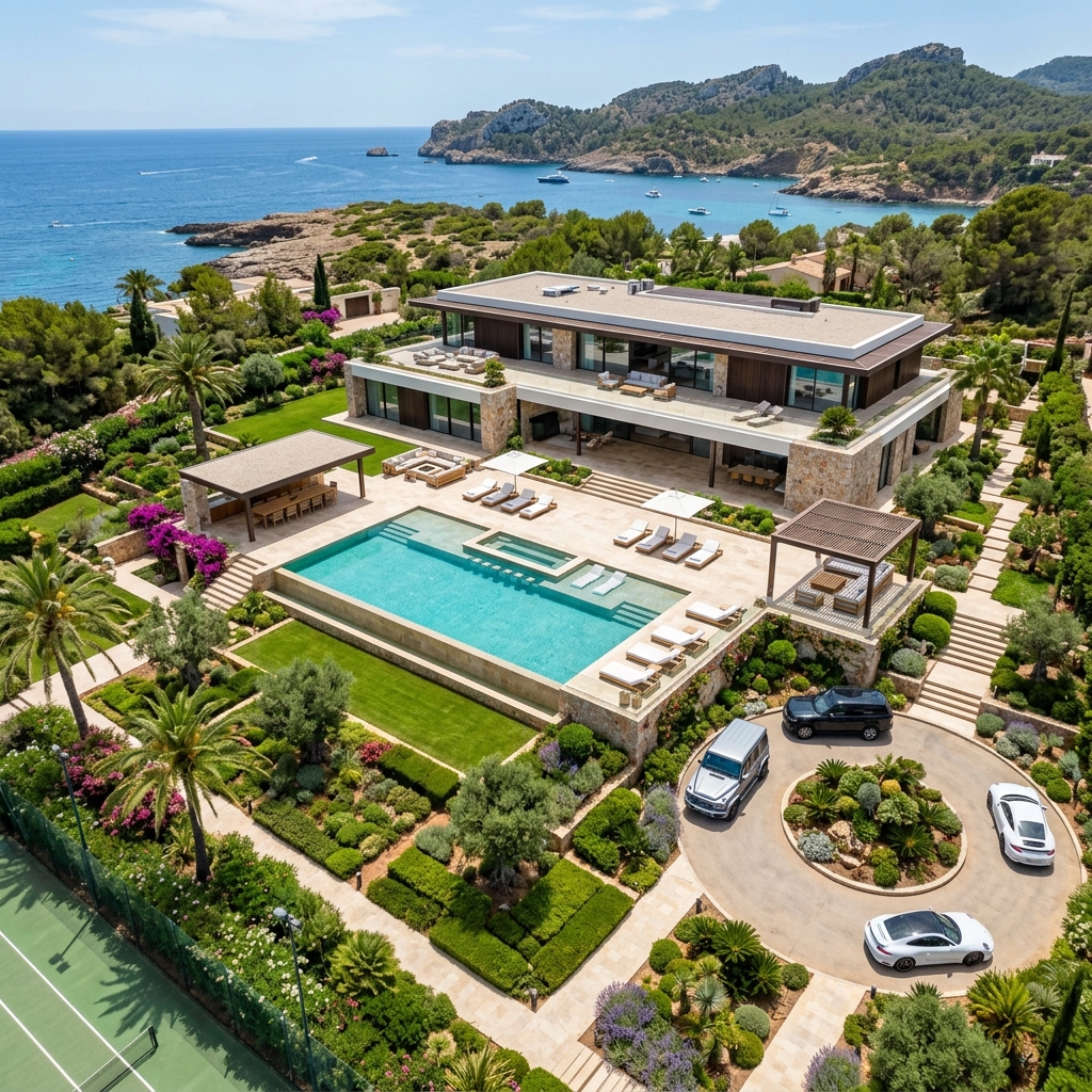Aerial Villa Estate